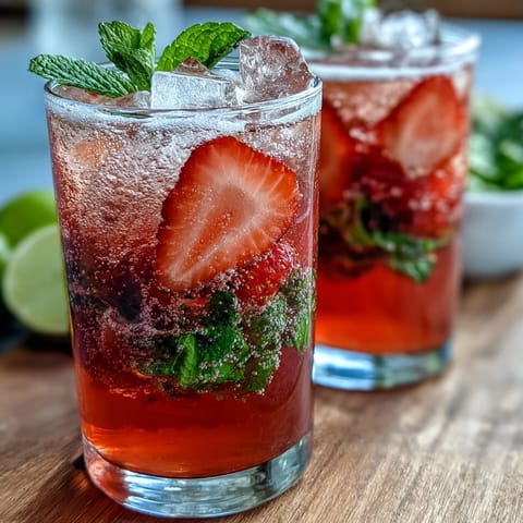 Strawberry Lemon Sparkling Drink