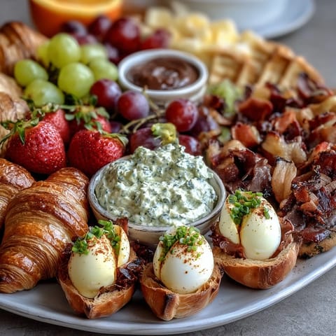Easter Brunch Board Deviled Eggs