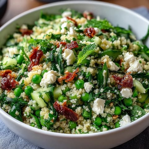 Spring Pea Mint Couscous Salad