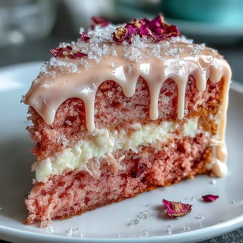Elegant Bridal Shower Rosé Velvet Cake, a pink masterpiece with shimmering gold drips.