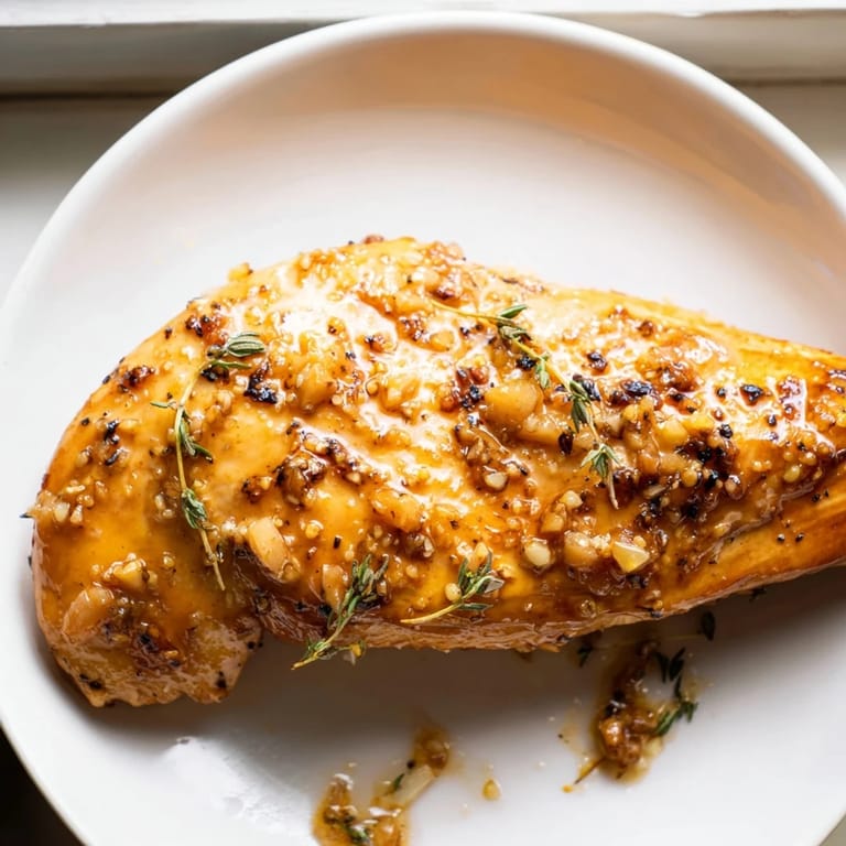 A skillet of Honey Dijon Chicken garnished with parsley, served alongside fluffy rice for a cozy dinner.