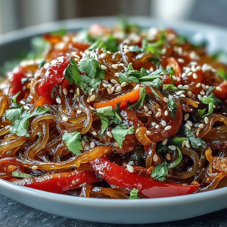 Delicious Kelp Noodle Stir-Fry, packed with fresh vegetables and savory sauce.