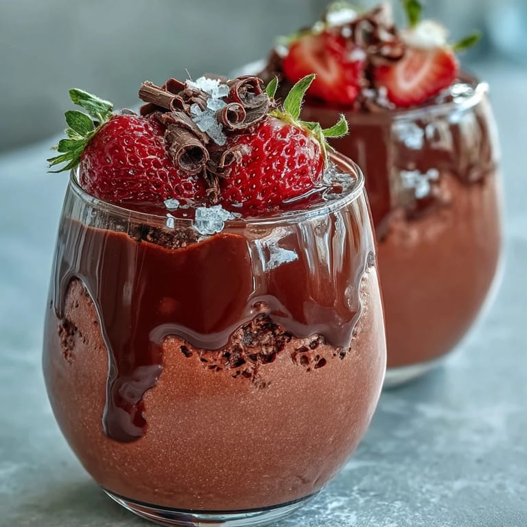 A delicious spoonful of Chocolate-Covered Strawberry Mousse showing the creamy strawberry mousse and glossy chocolate ganache layers.