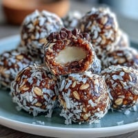 Wholesome energy balls with oats and chocolate chips, perfect for soccer game snacks.  