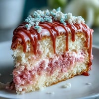 Soft pink rosé velvet cake with a shimmering gold drip, perfect for bridal showers.